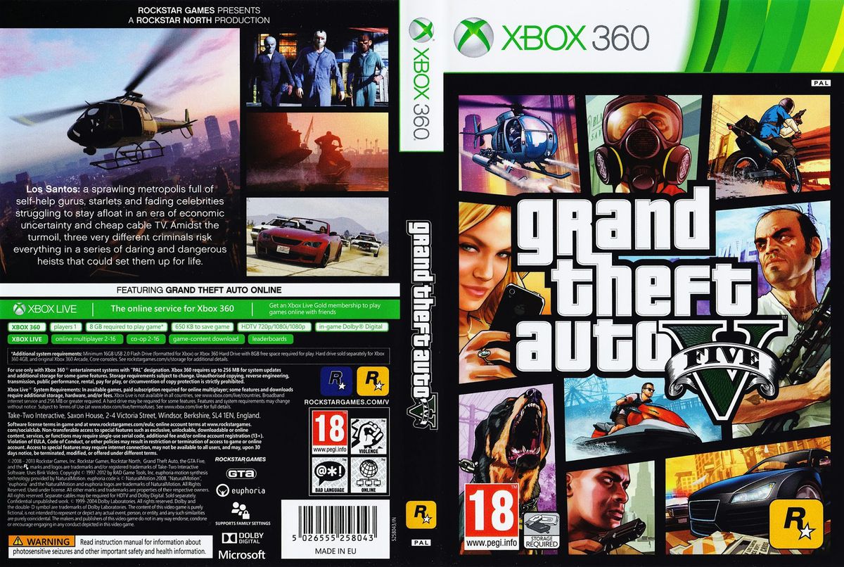 Jogo Grand Theft Auto V - GTA-V - Xbox 360