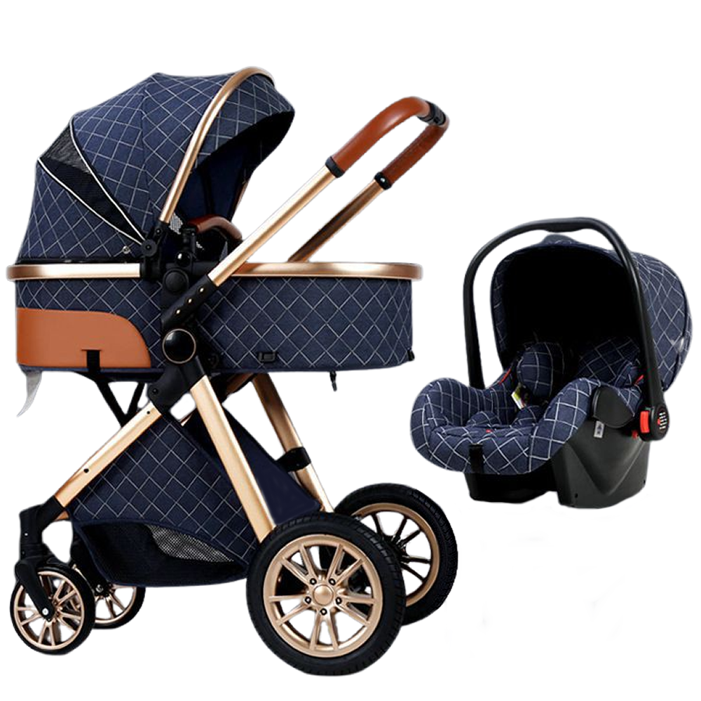 Multi-functional 3 in 1 Baby Stroller – BB 23 -Blue – Raines Africa