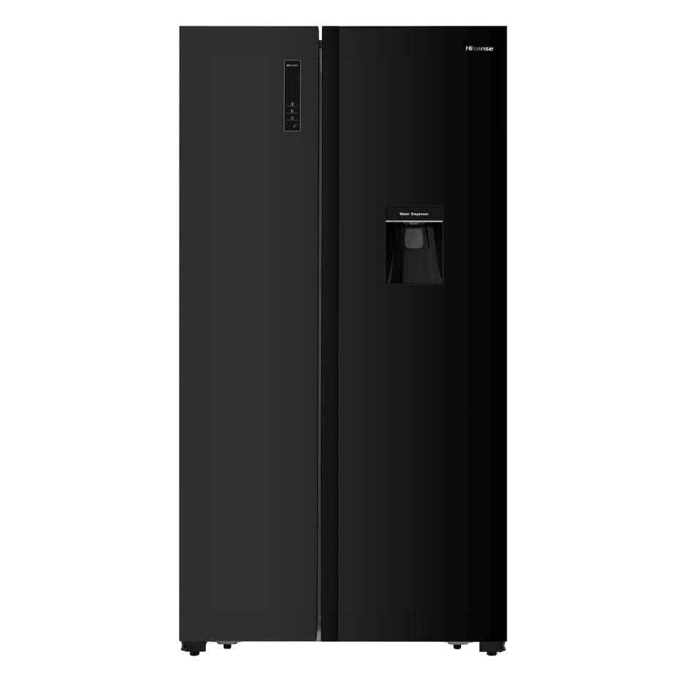 Hisense 512L Black S/S Refrigerator With Water Dispenser, A+, -H670SMIB-WD
