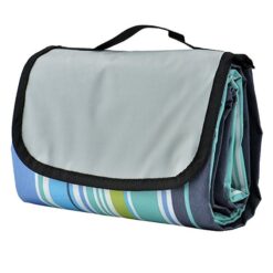 Extra Large Picnic Blanket Tote - Blue Stripes