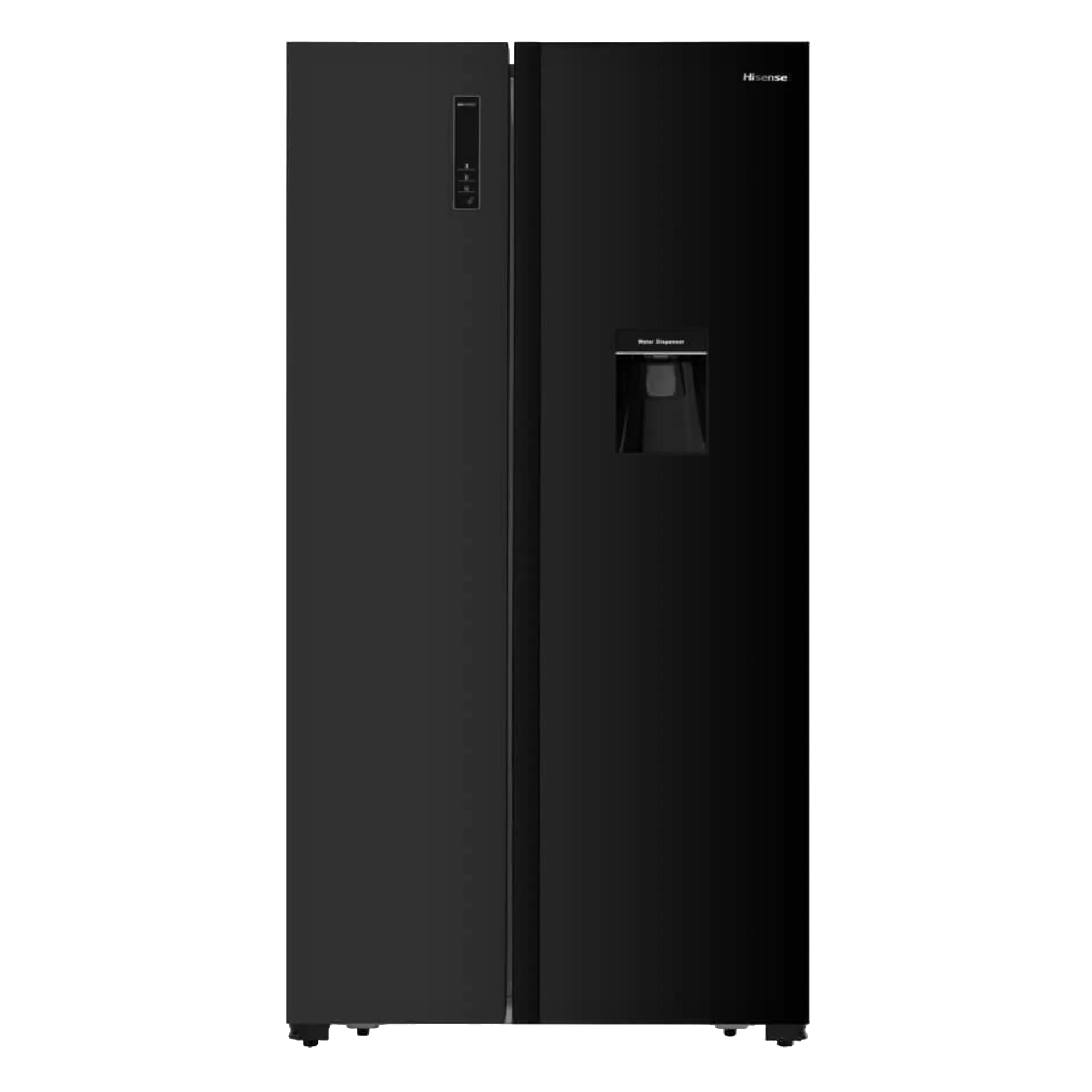 Hisense 514l Side By Side Fridge, Black Glass H670SMIB-WD