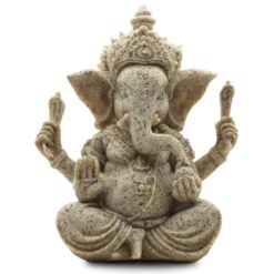 Home Decor Vintage Large Ganesha Buddha Elephant God Ornament (10x9x13cm) - Brown