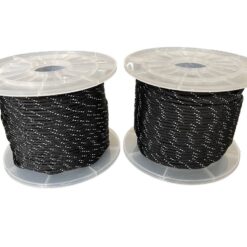 Paracord 550 Type III - Nylon - Black with Reflective Marker