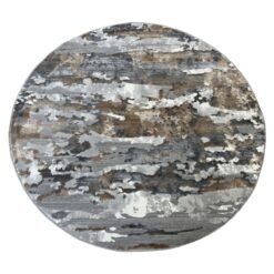 Aman Rugs - Round Grey & Beige Rug - 150 x 150 cm